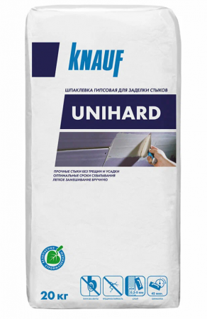 КНАУФ Шпатлевка Гипсовая Безусадочная KNAUF Унихард 20кг